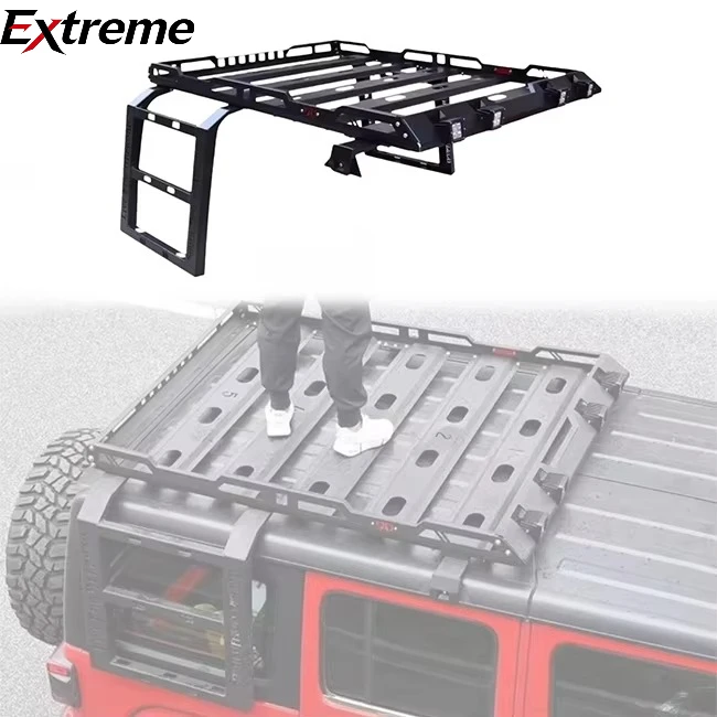

LUMA 4x4 Car Offroad Accessories Car Steel Aluminum Cargo Carrier Roof Rack for Jeep Wrangler JK 2007-2017