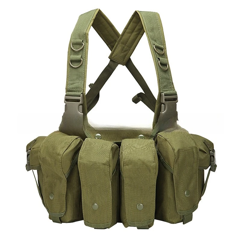 Tactical Chest Rig Quick Release MOLLE Magazine Pouch Vest For Airsoft Wargame CS Field Training