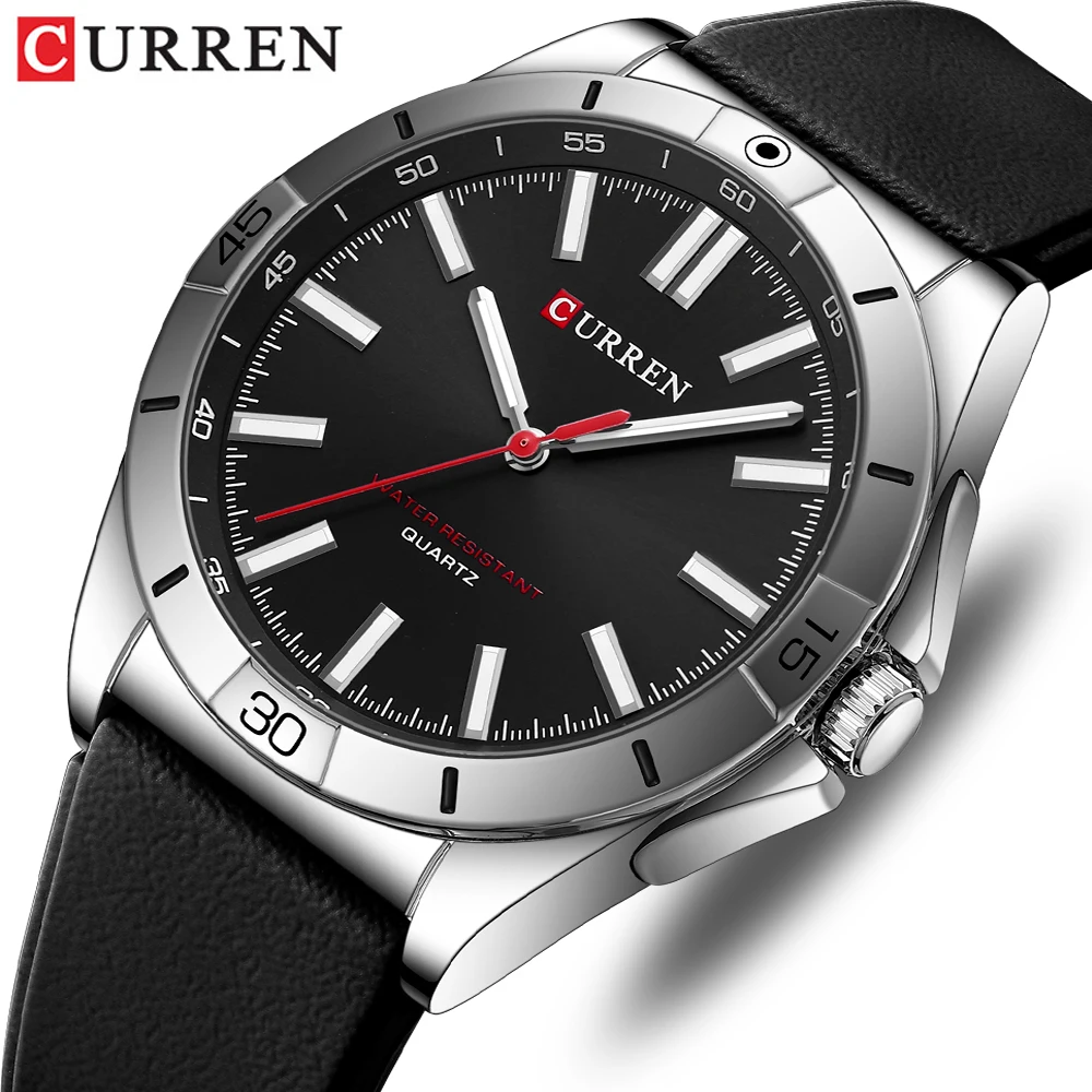 

Luxury Analog Quartz Wristwatch for Men with Luminous Hands and Silicone Straps by CURREN