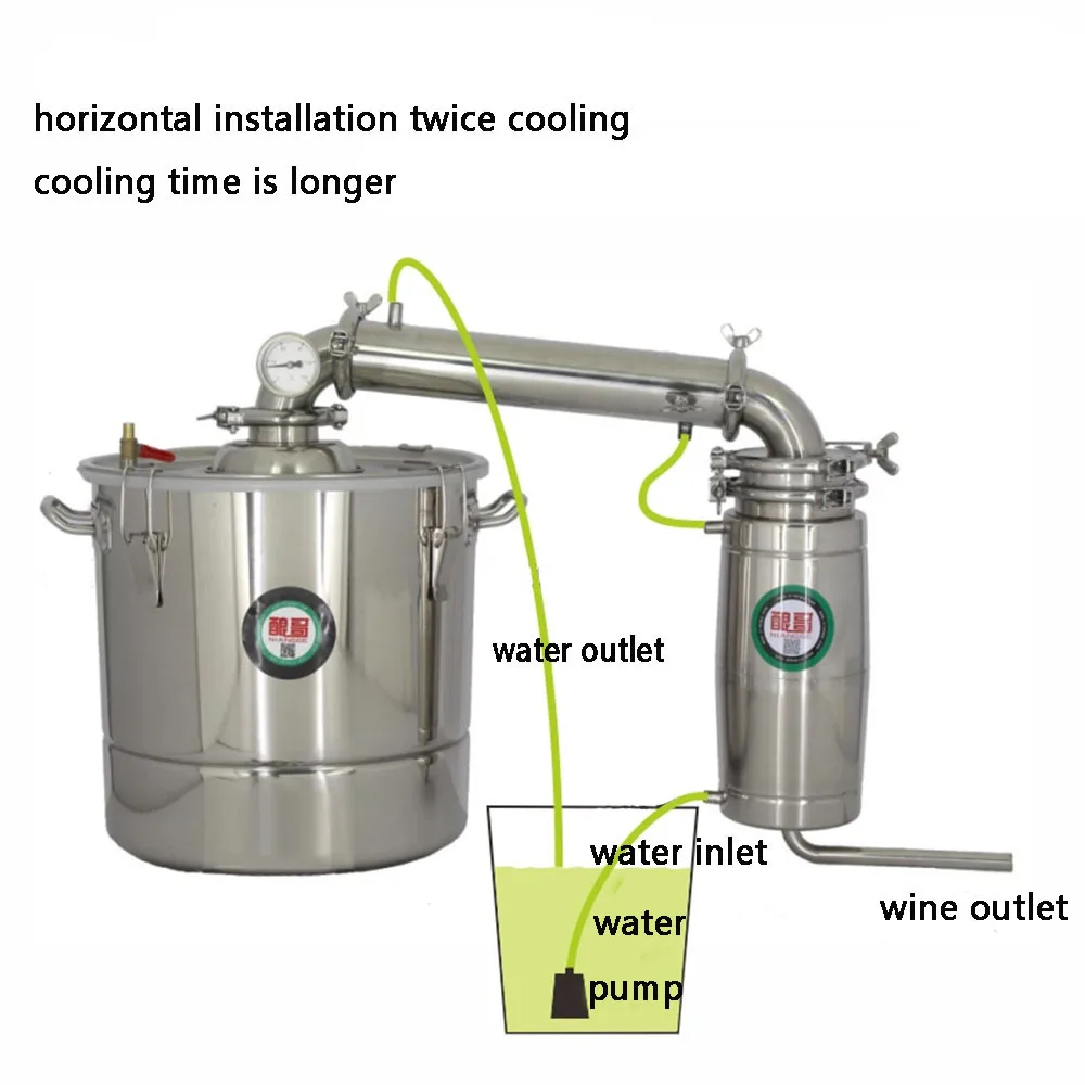 50L Wine Distiller Large Capacity Home Wine Brewing Device/ Brewing Equipment Distillation/Boiler