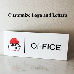 Modern Acrylic Door Plate Customize Company Logo Vivid UV Printing Office Name House Number Address Letter for Mail Box Hotel
