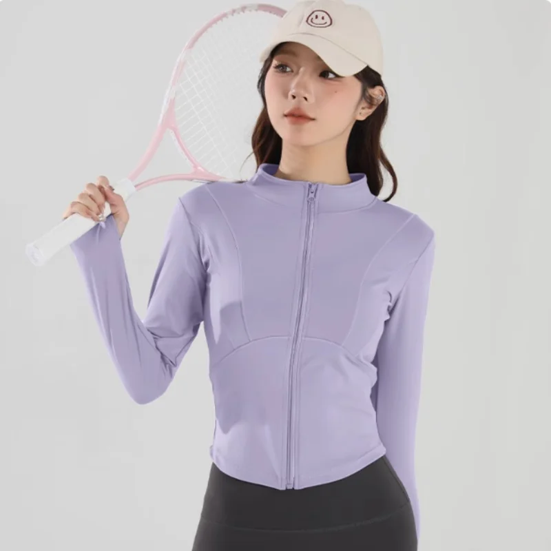 New Yoga Jacket for Women Autumn and Winter Professional Sports Jogging and Cycling Clothes Long-sleeved Fitness Clothes Shirts image 5