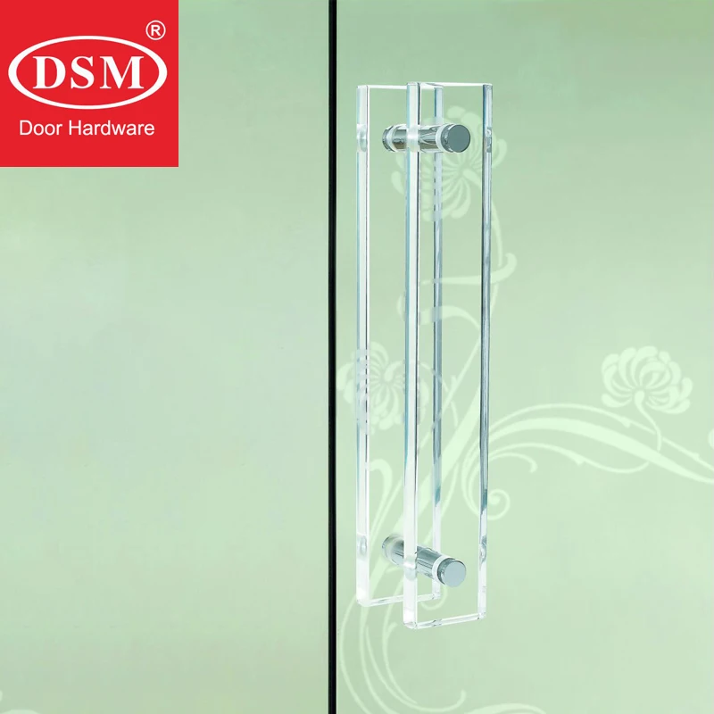 Clear Acrylic Entrance Door Handle Transparent Plexiglass Pull Handles For Entry/Front Wooden/Metal/Glass Doors PA-291