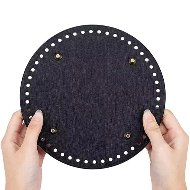 12 cm lederen tasbodems ronde PU lederen bodem voor gebreide tas DIY handgemaakte gehaakte bodem voor tasdeelaccessoires