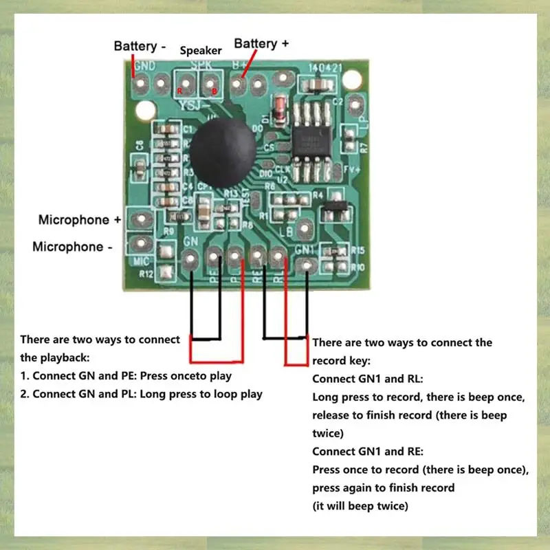 N15R-10PCS 30S Seconds Voice Playback Board Electronic Greeting Card Recorder Sound Module Chip Music Talking Recordable
