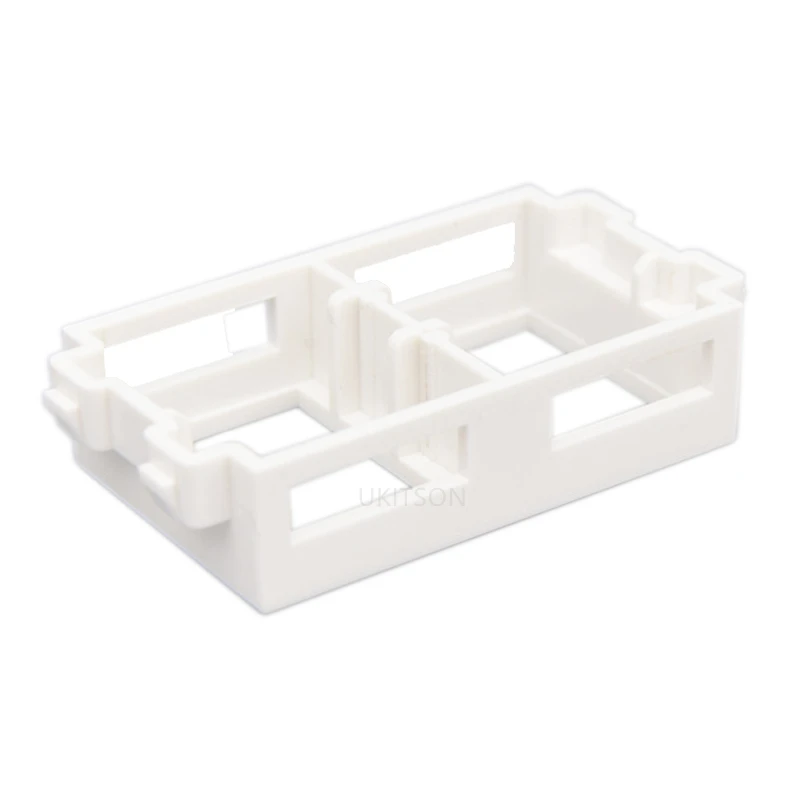 Empty Slot Module With Two Holes Filling Wall Frame For Insert Coupler HDMI USB RJ45 TV Keystone Socket 23x36mm