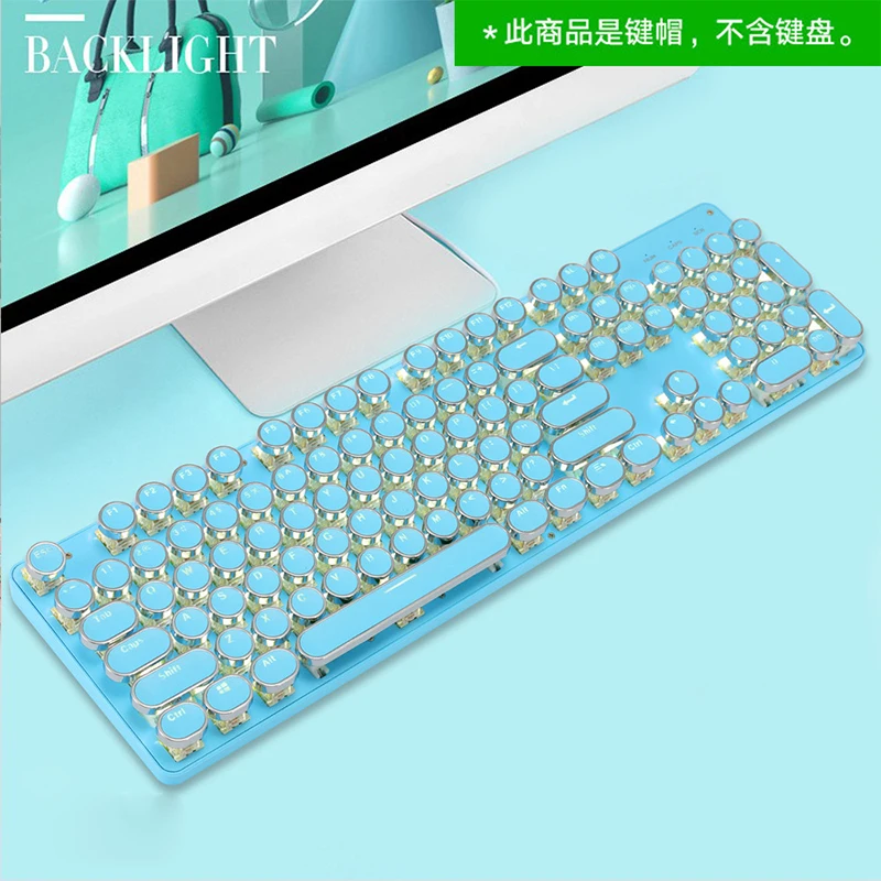 Russian/Spanish/Thai Keycaps 104Pcs Universal Round Key Cap PBT for Cherry MX Mechanical Keyboard Backlit Design High-Quality