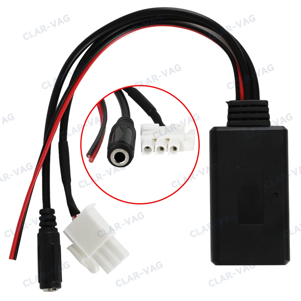 For Honda Goldwing GL1800 Car Bluetooth 5.0 Module Receiver Adapter Radio Stereo AUX Cable Adapter 3 Pins