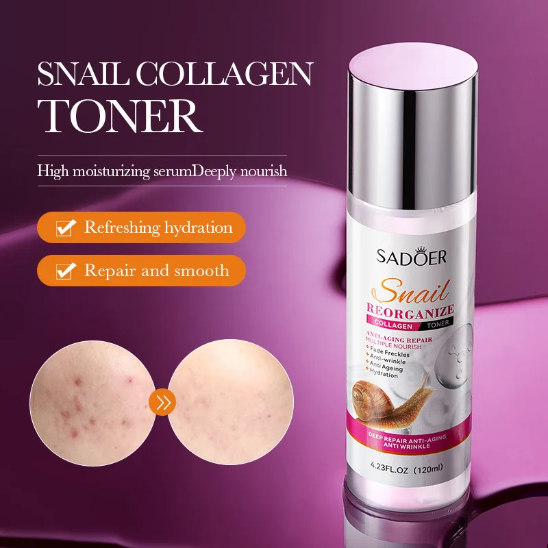 

Snail Recombinant Collagen Toner: Moisturize, Hydrate and Nourish Facial Skin