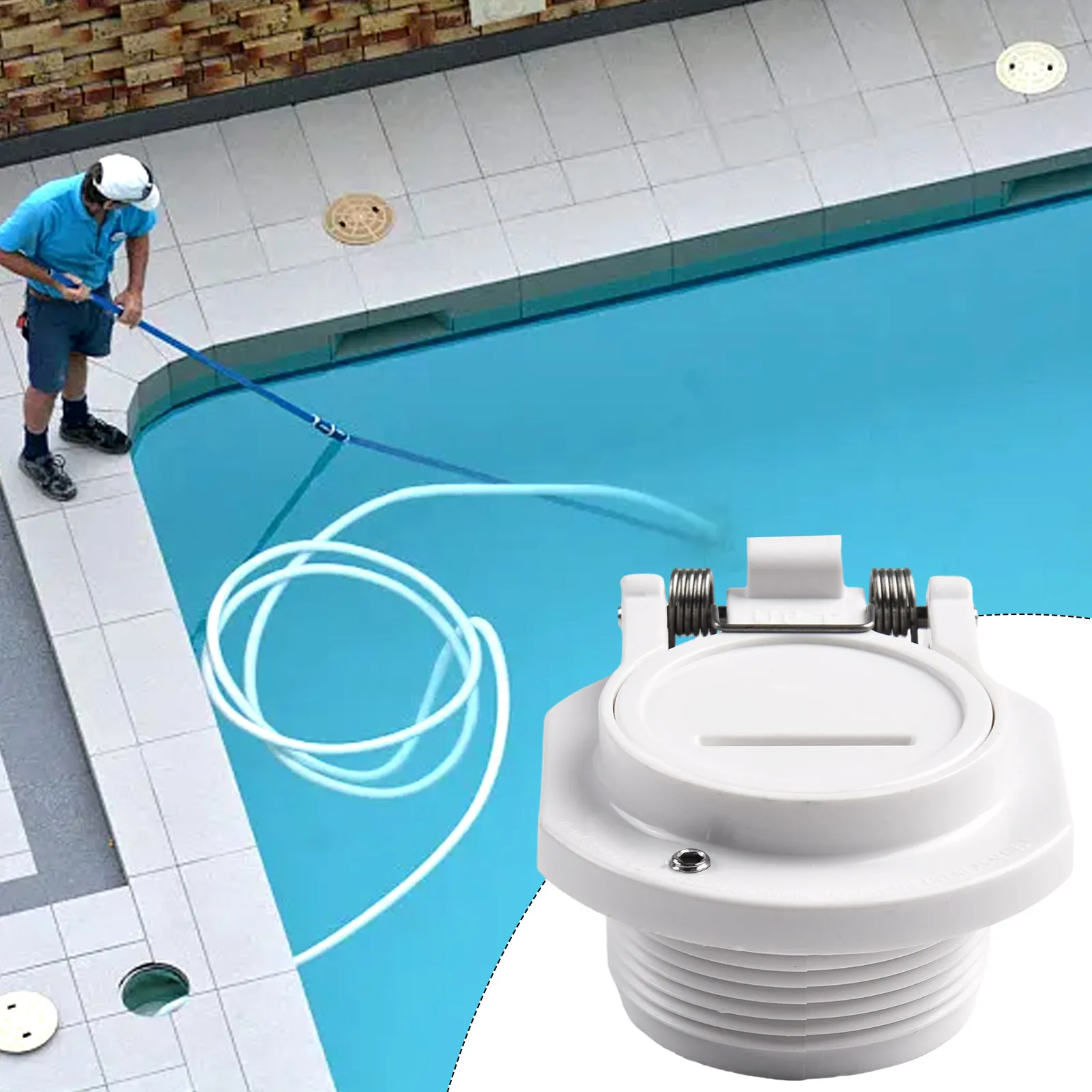 Wall Hose Fitting Pool Wall Fitting Swimming Pool For Pentair Suction Pool Cleaners 1PC Free Rotation Safety For Hayward