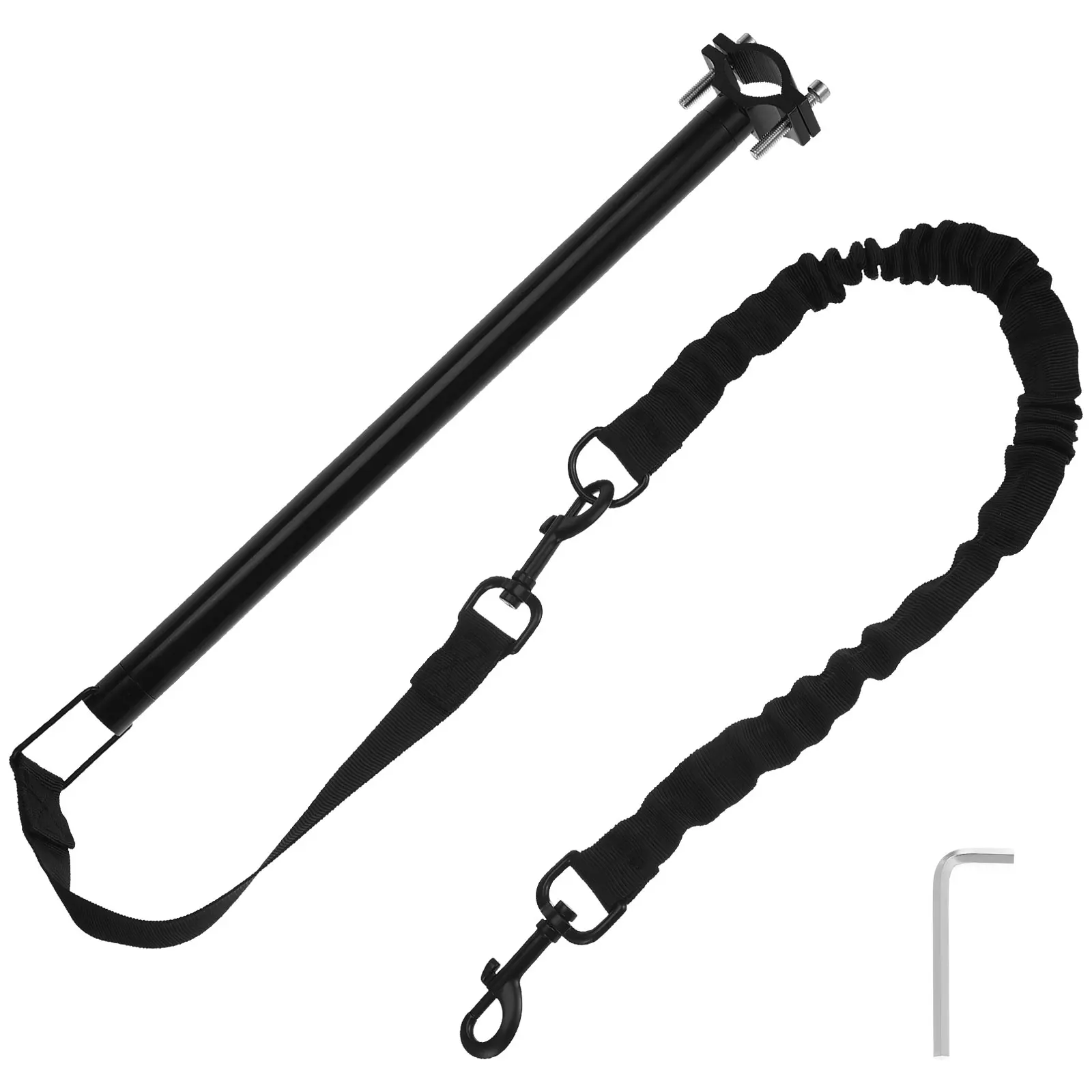 

1 set Bicycle Dog Leash Walker Bike Traction Retractable Riding Black Alloy Attachment Small Medium Dogs Durable Nylon Leash Pet