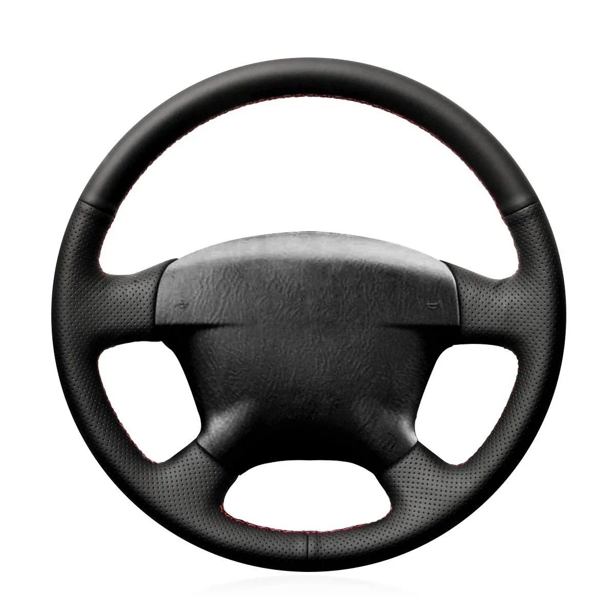 Alcantara Genuine Leather Steering Wheel Cover Red Thread Car Accessoires for Honda CIVIC 2001-2003 ODYSSEY 2002-2004 STREAM