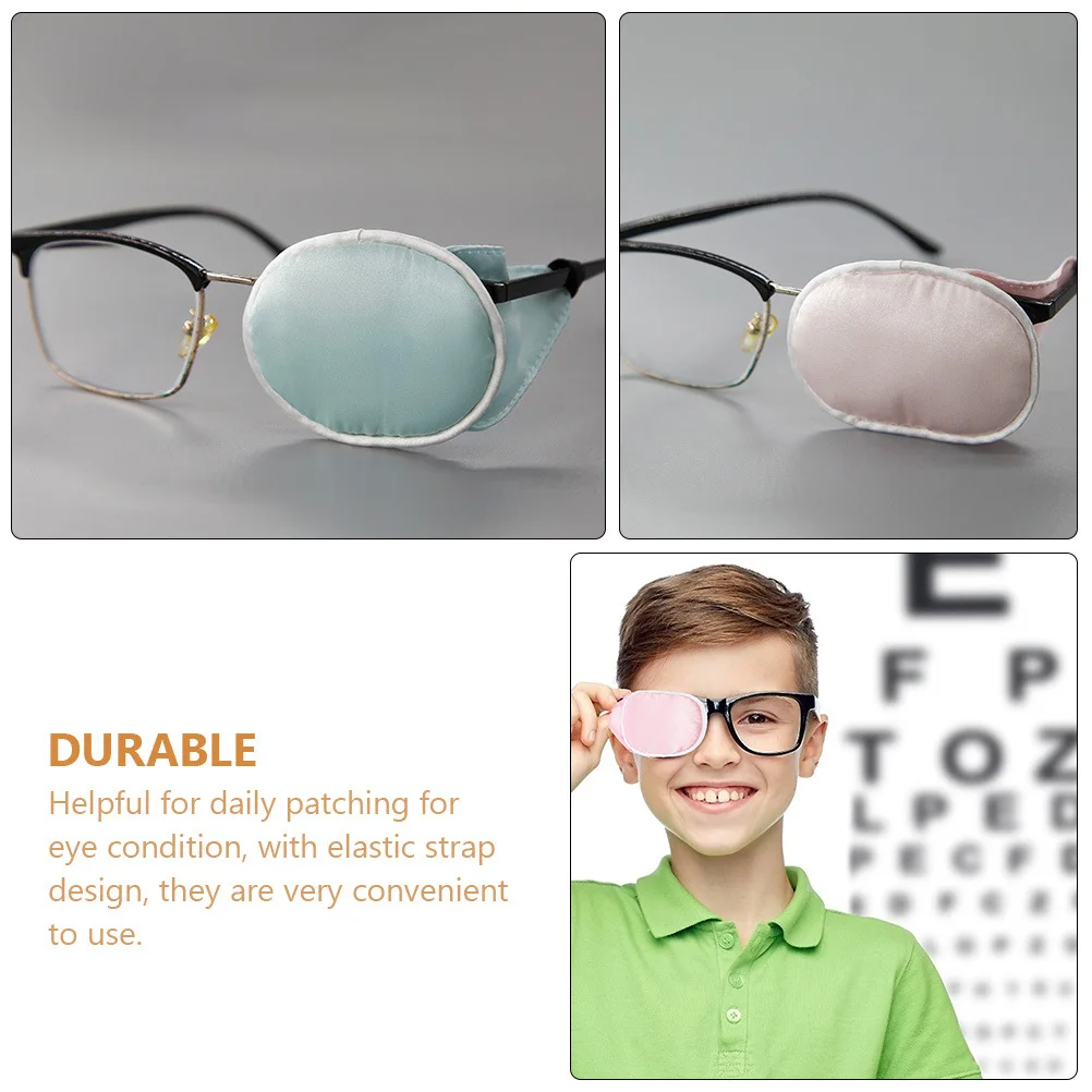 2Pcs Eye Cover Amblyopia Eye Patches Elastic Strap Design Portable and Convenient for Vision Training Exercise