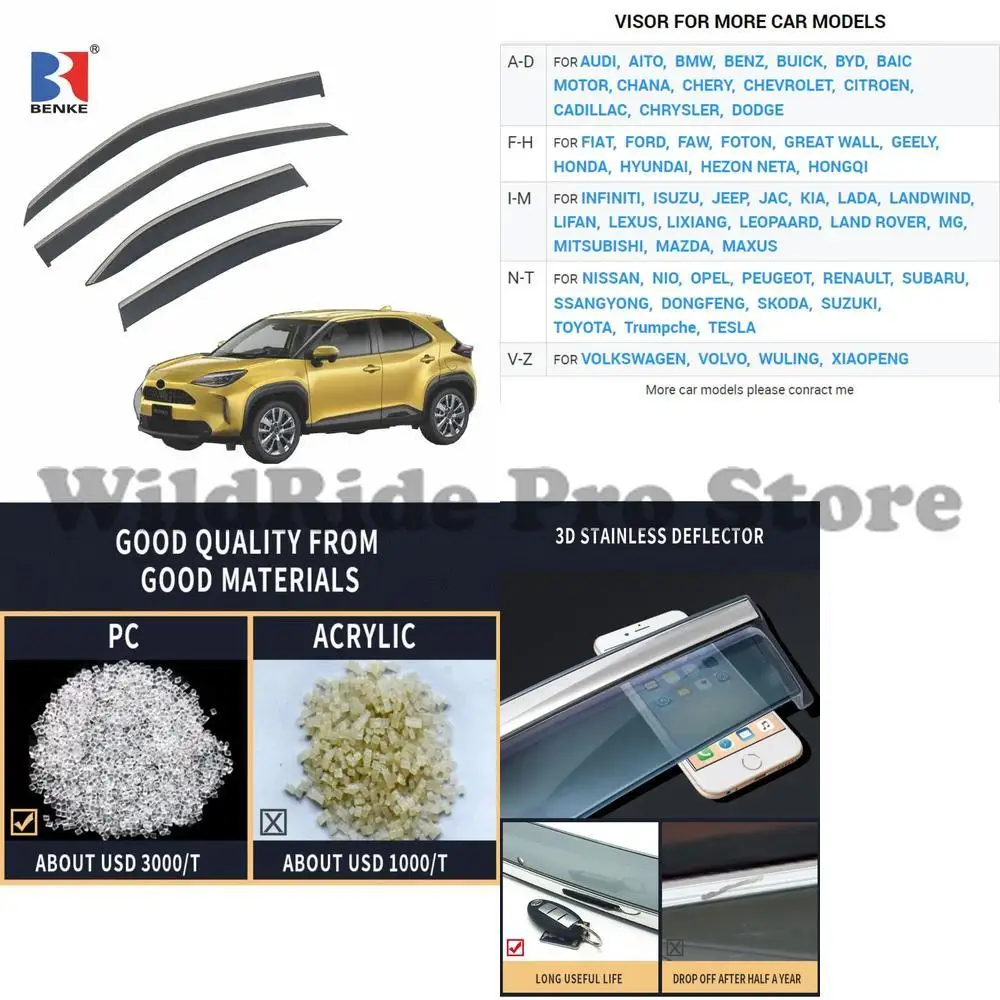 

1 set For TOYOTA YARIS CROSS 2020 Injection Car Deflector Weather Rain Shields Window Visor