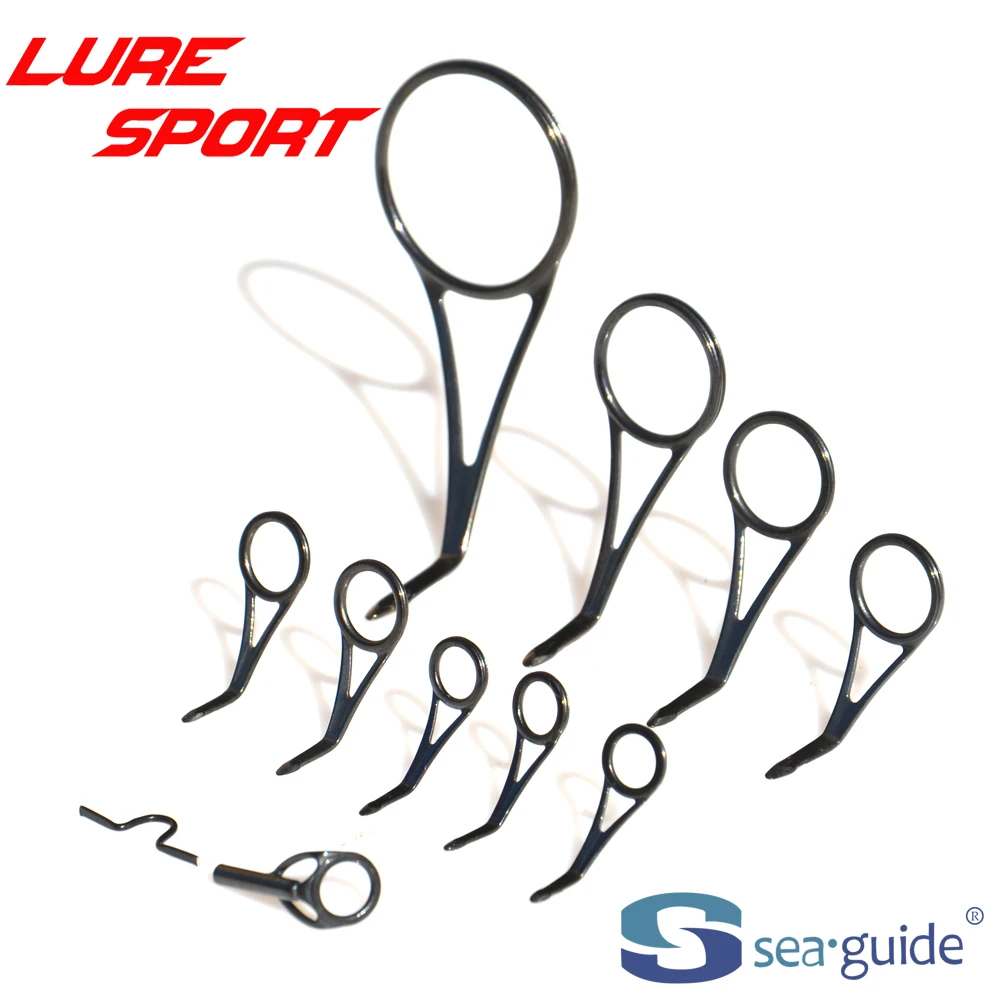 

Комплект SeaGuide из 11 стальных колец ABYGSDG ABLDT (черные) и BLDT (серебристые) для удилищ, крючков и катушек, компоненты для самостоятельной сборки удилищ
