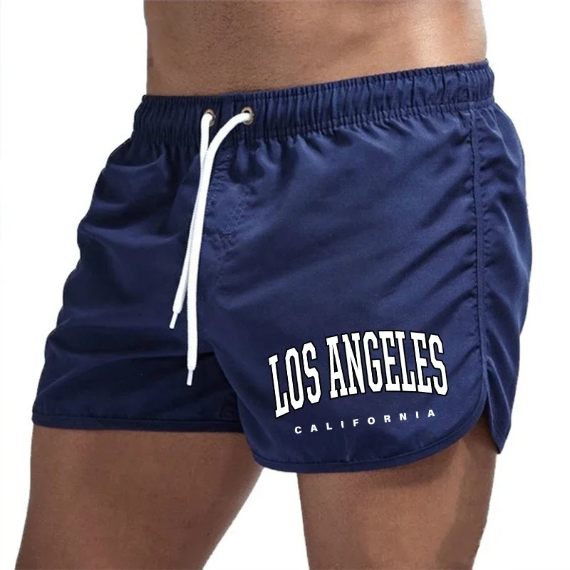 Los Angels Fashion Men's Board Shorts High Quality Beach Casual Fashion Short Pants Male Summer Running Cycling Fitness Shorts