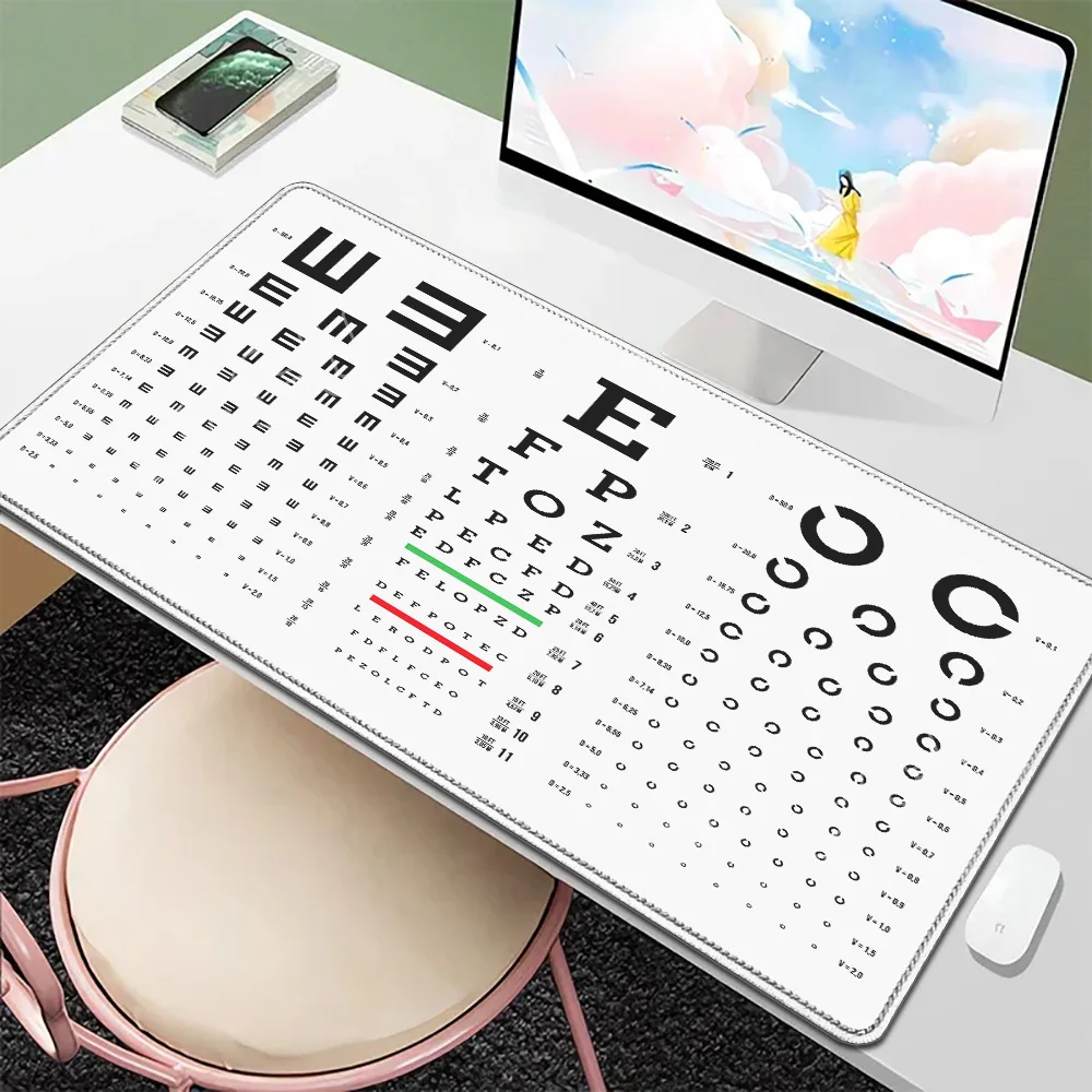Medical Eye Vision Chart Large Gaming Mouse Pad XXL Computer Mousepad PC Game Mice Mat Laptop Mouse Carpet Keyboard Mat Desk Pad