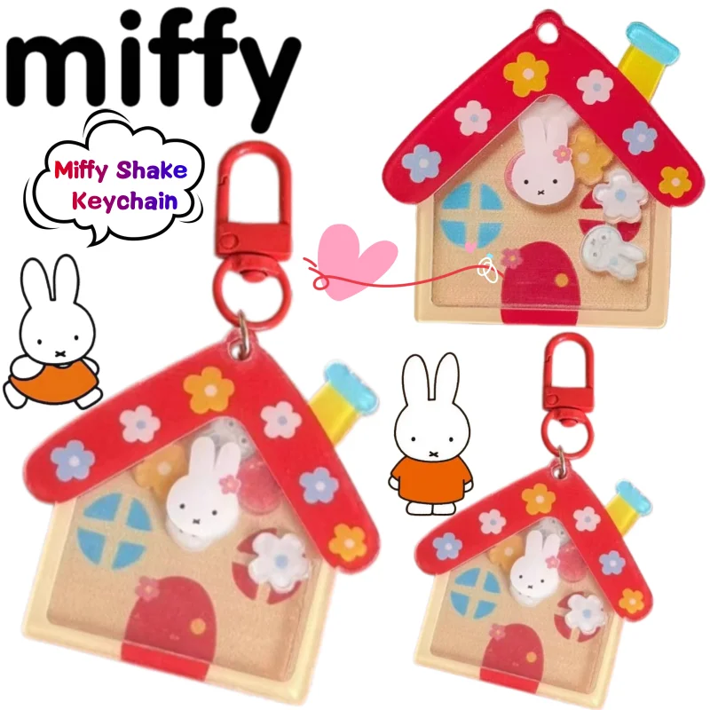 

Miffy Rocking Key Chain High Color Value Cartoon DIY Printing Creative Schoolbag Car Pendant Gift for Men and Women Students
