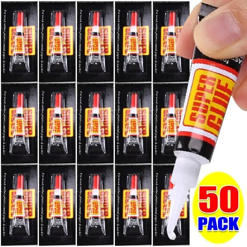 50/10Pcs Liquid Super Glue Wood Rubber Metal Glass Cyanoacrylate Adhesive Stationery Store Nail Gel Instant Strong Bond Leather