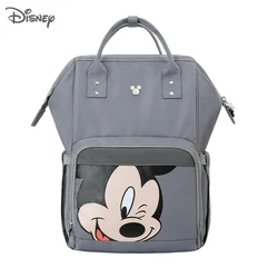 Bolsa multifuncional com aquecedor usb, bolsa e mochila de viagem para mamães da disney, grande capacidade, cuidados com o bebê