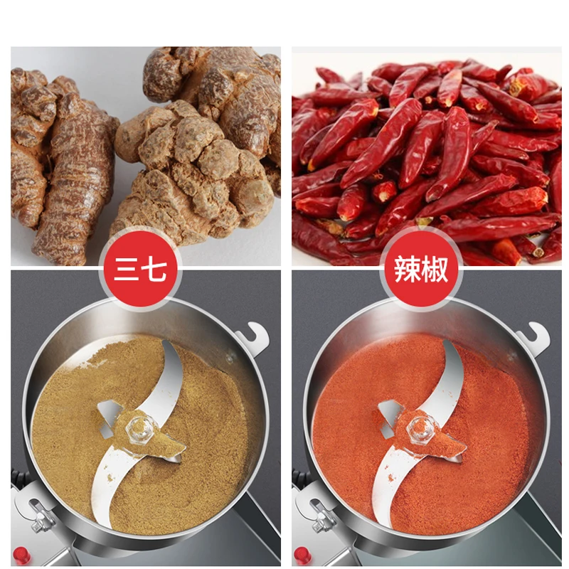 500G Pulverizer เครื่องบดอาหาร Pulverizer ข้าวสาลี Pulverizer ไฟฟ้าข้าวสาลี Superfine Pulverizer Shredder
