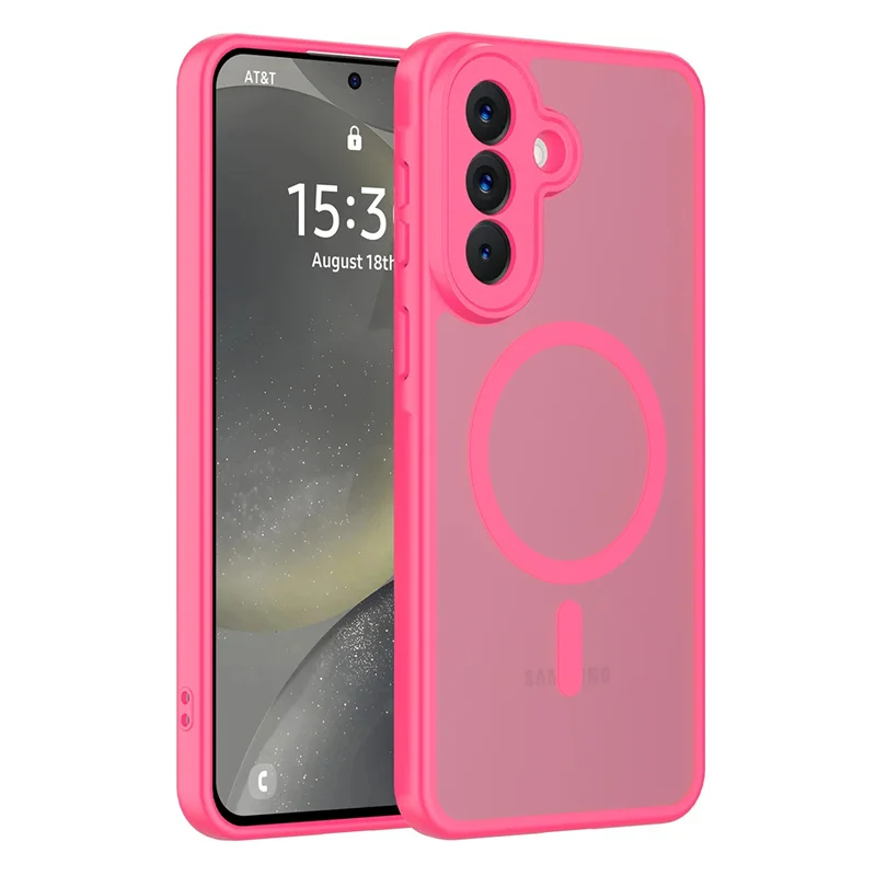 Luxury Matte Translucent Magnetic Wireless Charge Case For S
