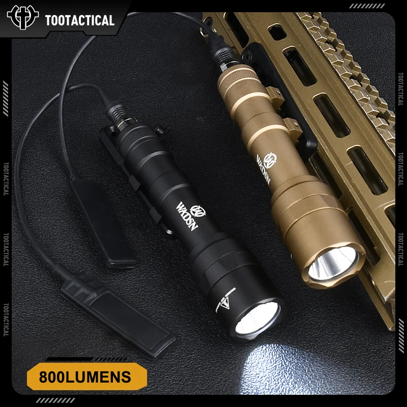 WADSN Surefir M600U Flashlight Metal Base Set Tactical Hunting Weapon Spotlight SF M600u Scout Lamp Airsoft White LED Light