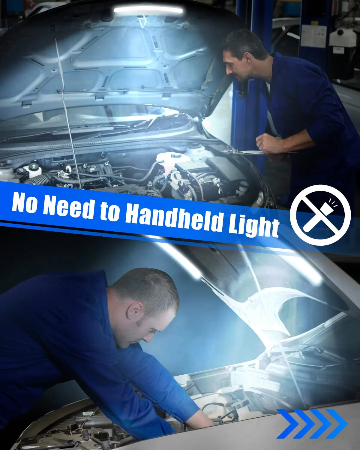 1set LED Auto Unter Haube Arbeit Inspektion Licht Kit Wasserdichte 12V Weiße LED Streifen Lichter Bars Auto Haube lichter Passt Alle Fahrzeug – Detail 2