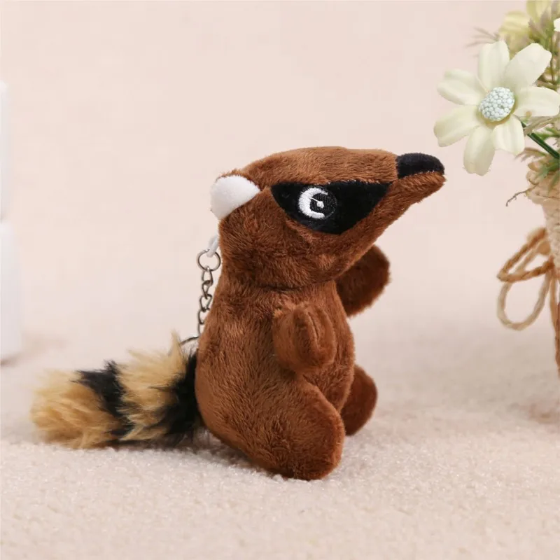 11CM Uroczy breloczek z pluszową wiewiórką, miękka maskotka, dekoracja, zawieszka do torby, prezent urodzinowy dla dziewczynki