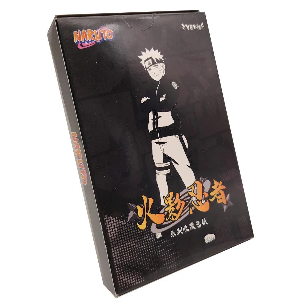 Anime Naruto Collection Color Paper Card Uchiha Sasuke Hatake Kakashi Cartoon Q-version Characters Practical Cards Adult Gifts