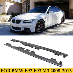 For BMW 3 Series E92 E93 M3 2008-2013 Carbon Fiber Side Skirt Extension Lip Apron Auto Tuning