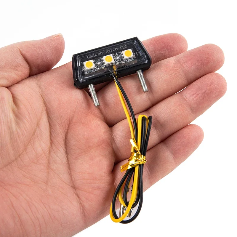 Luz LED impermeable para matrícula de motocicleta, 12V, 1 unidad