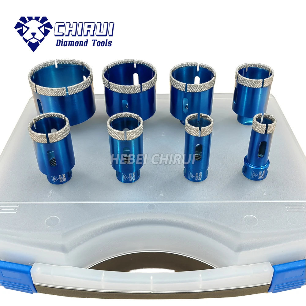 Drilling Tool 8 pcs Arix Diamond Crown Hole Saw Cutter Core Drill Bit Kit Set Box For Porcelain Ceramics Tile