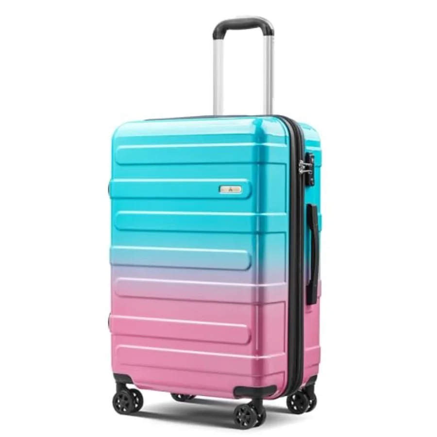 

Carry on Luggage Checke Airline Approved, 24 Inch Hardside Suitcase with Wheels TSA Lock, PC+ABS Lightweight Carry on Suitcases