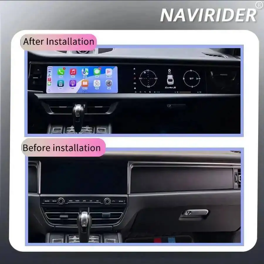 

Android медиа-видео GPS Carplay головное устройство автомобильное радио мультимедиа для Porsche Macan 2018-2024 двойной экран 12,3-дюймовый новый дисплей