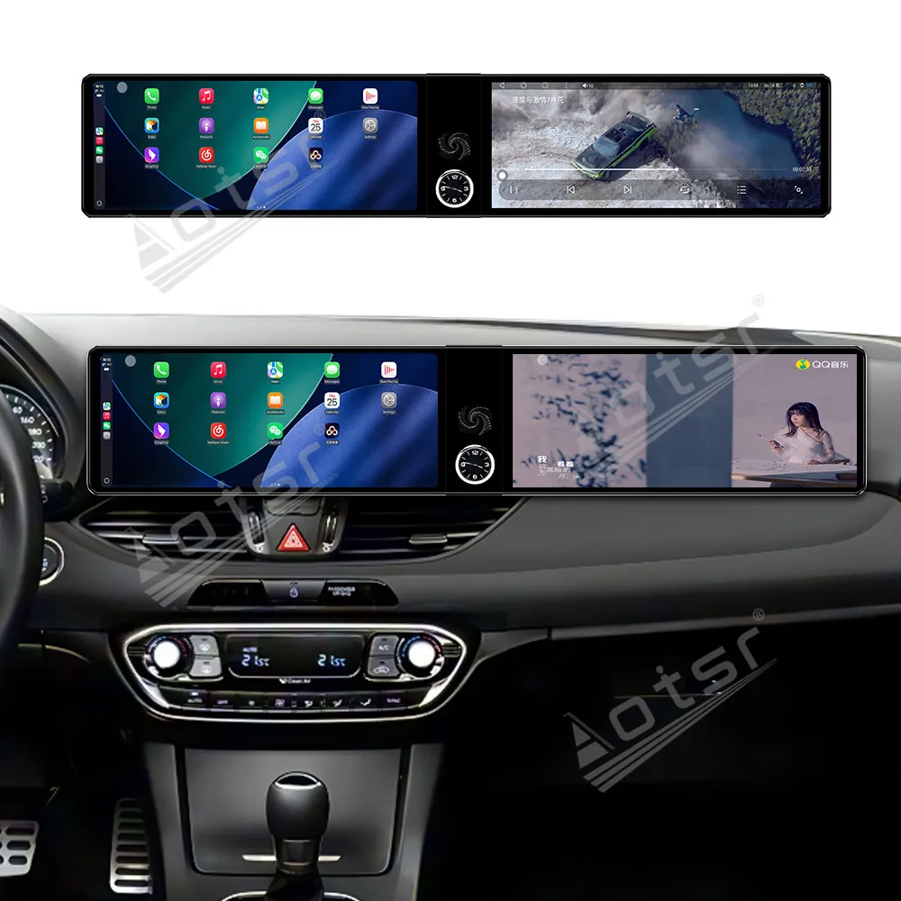 

Dual 12.3 ‘’ Android 13 Carplay For Hyundai I30 2017-2022 Gps Navigation Car Radio HD Touch screen Stereo Auto Head Unit