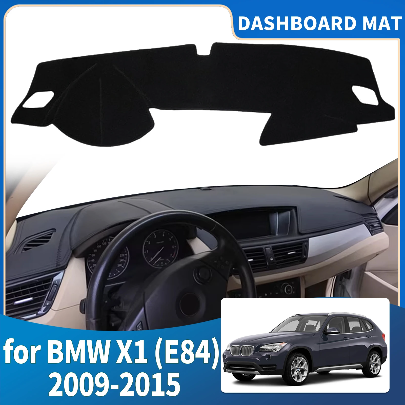 

for BMW X1 (F48) 2016-2021 for X2 (F39) 2018-2022 Car Dashmat Dashboard Cover Pad Protective Carpet Accessories DashMat Sunshade