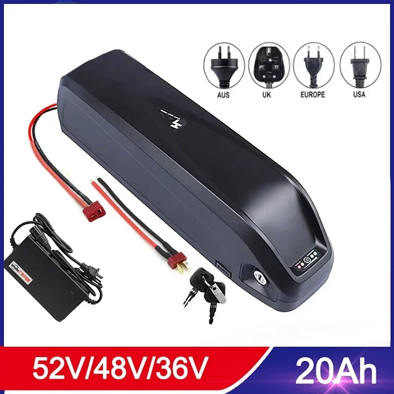 

18650 Electric Bicycle 36V 48V 52V Hailong Battery USB BBS02 BBS03 BBSHD 17Ah 20Ah 30Ah 500W 750W 1000W 1500W