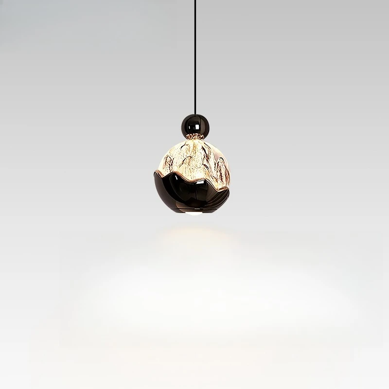 

Italian light luxury bedroom bedside small chandelier, modern simplicity and advanced sense, liftable entrance chandelier