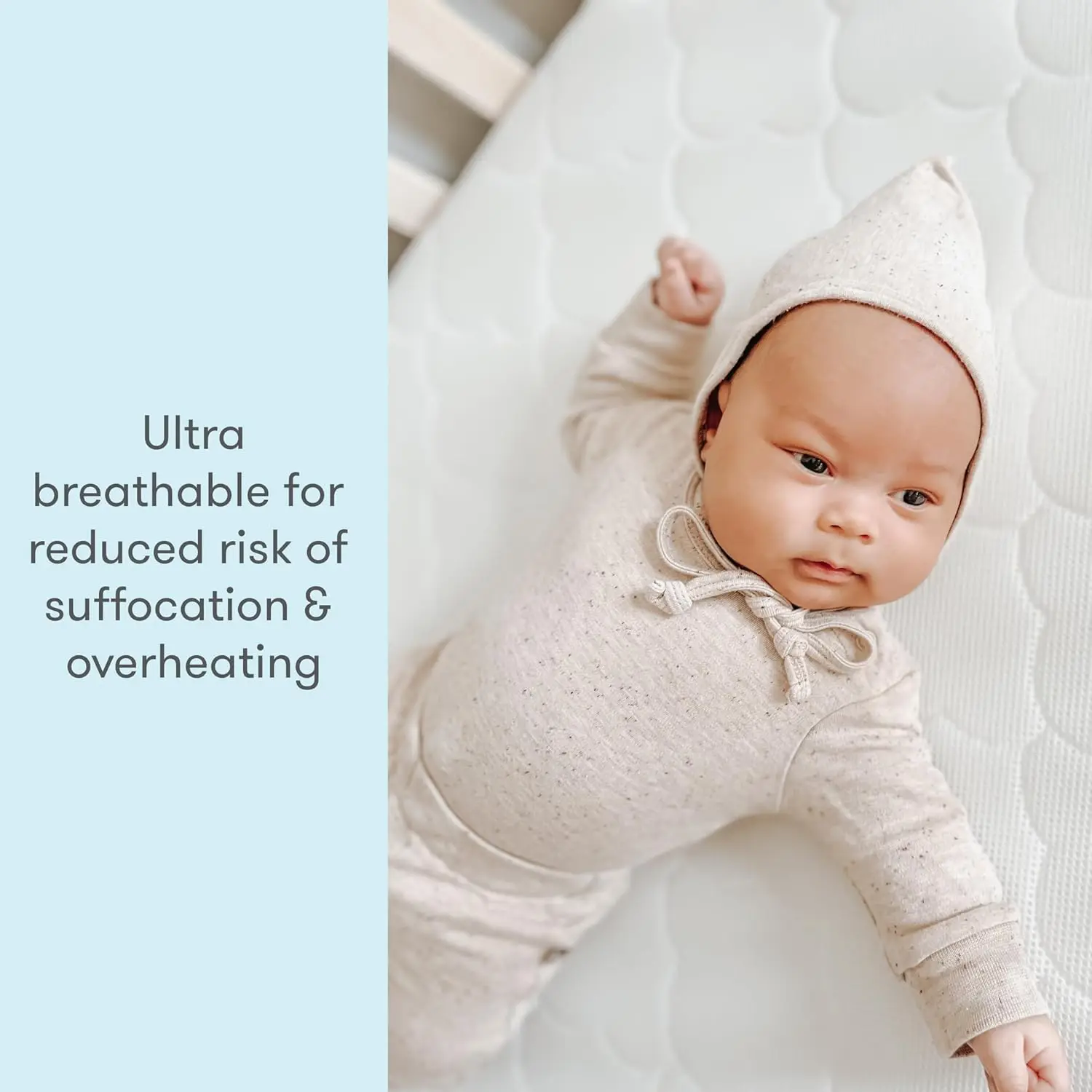 Baby Crib Mattress and Toddler Bed - Ultra-Breathable Proven to Reduce Suffocation Risk, 100% Washable, 2-Stage