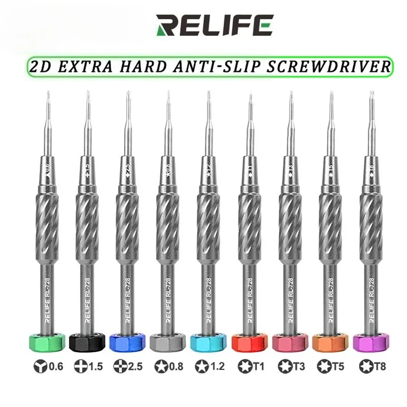 

Relife RL-728 2D Extra Hard Anti-slip Screwdriver With Strong Magnetic for Mobile Phone Repair Disassembly Tools Bolt driver