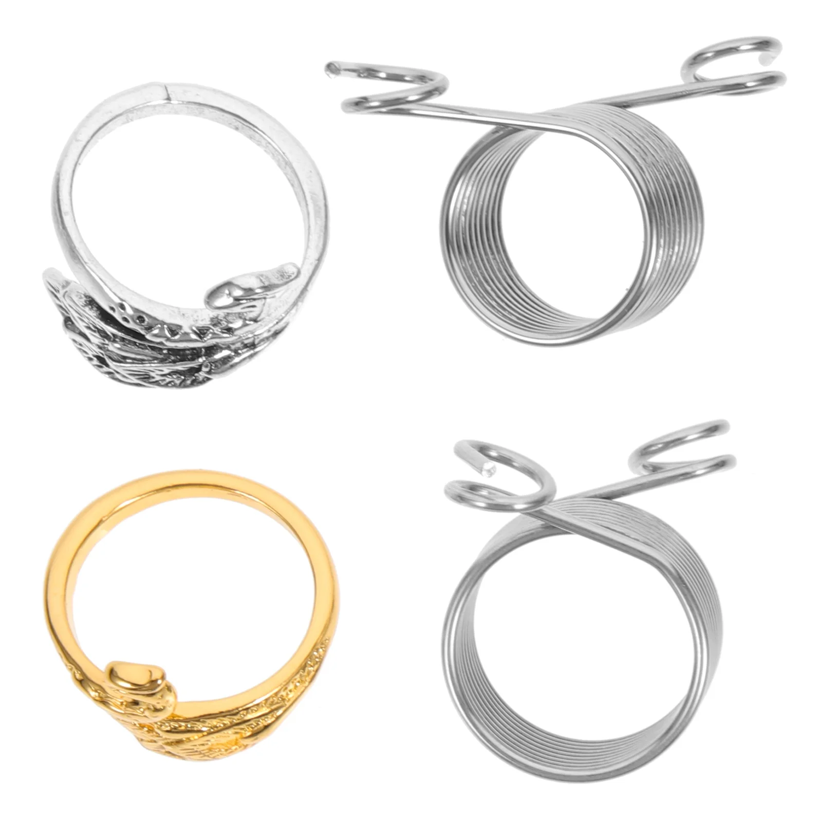 4Pcs Crochet Tension Ring Knitted Yarn Holder Ring for Finger Open Lightweight Sturdy Crochet Accessories for Faster Crocheting