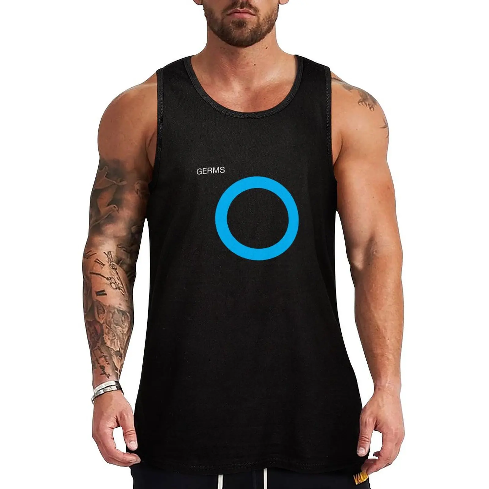 Germs Self Titled Design Tank Top gym bodybuilding bodybuilding for men Sleeveless men