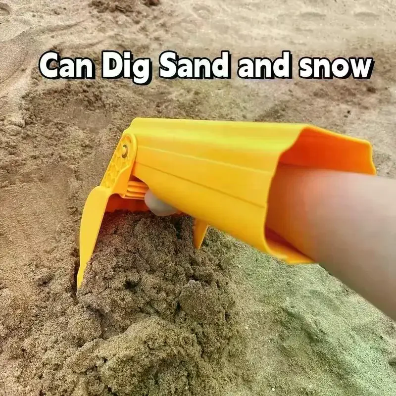 1Pc Pro Sand Snow Shovel Vibrant Orange Beach Digging Tool For Kids/Adults Heavy-Duty Plastic Snow Digging Toy Outdoor Play