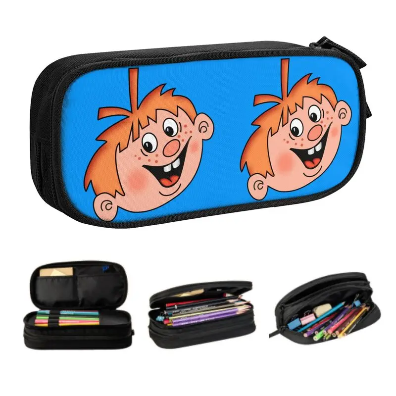 Custom Comedy TV Show Eralash Pencil Cases for Girl Boy Large Capacity Children Cartoon Pen Bag Box School Supplies