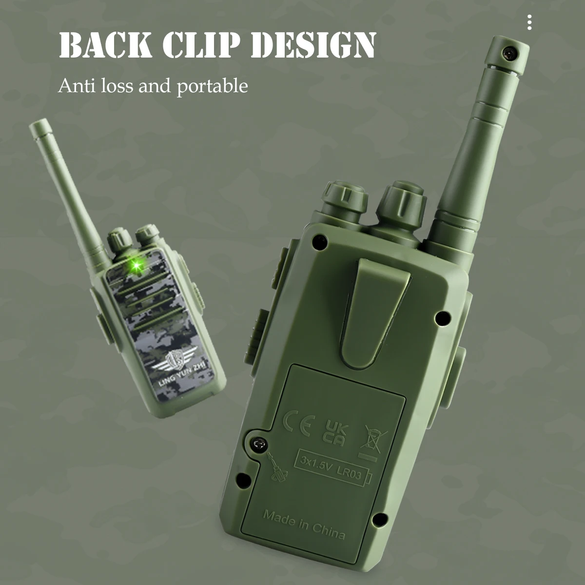 2 ชิ้นอิเล็กทรอนิกส์ Long Range Walkie Talkie ของเล่น Intercom Mini Interphone เสียงดิจิตอลการสื่อสารเกมในร่มและกลางแจ้ง