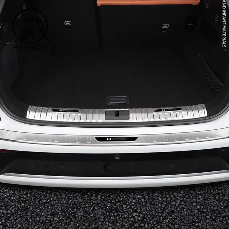 Rear Trunk Bumper Guard Cover Sticker Boot Plate With logo For XPENG G9 xiaopeng G9 Car Style Protector Decoration Accessories