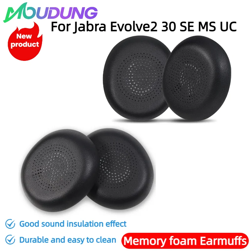 

MOUDUNG Replacement Ear pads Fits For Jabra Evolve2 30 SE MS UC Headphones Ear Cushions Earpads headset