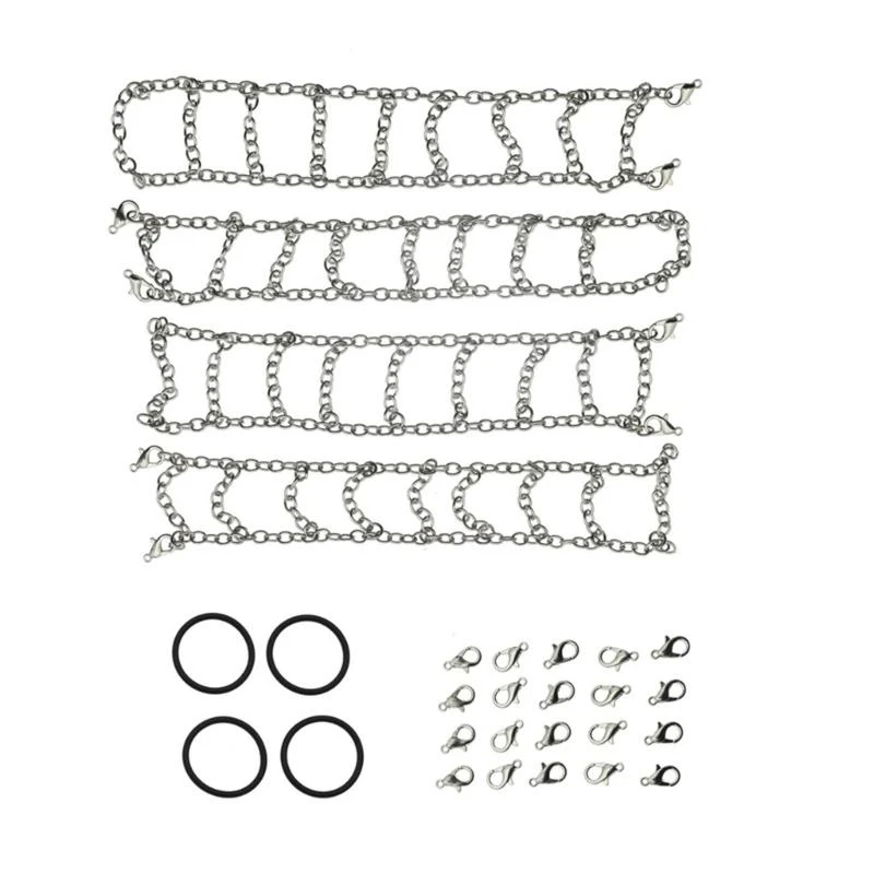 リモートコントロール用のQ0kbメタルタイヤチェーンCAR TYREチェーンの変更部品クローラーMN82 4x4WD 1:12車パーツの雪チェーン