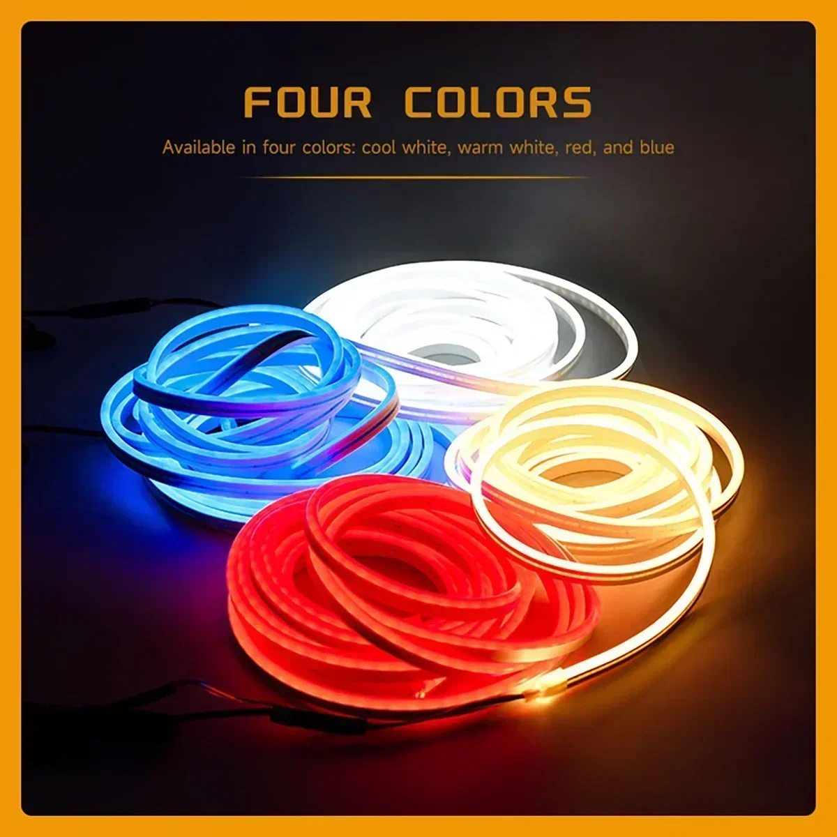 

For Tesla ModelY Trunk The Cigarette Lighter Lights Flexible Brighten LED Strip Waterproof Silicone Camping Car Decorative Light